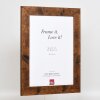 Efektní dřevěný rám 2400 hnědý 59,4x84,1 cm muzejní sklo