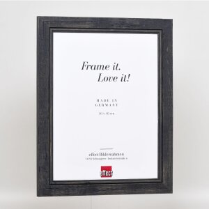 Efektní obrazový rám z masivního dřeva 2240 černý 59,4x84,1 cm muzejní sklo