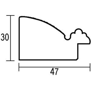 Efektní rám z masivního dřeva profil 28 zlatý 59,4x84,1 cm muzejní sklo