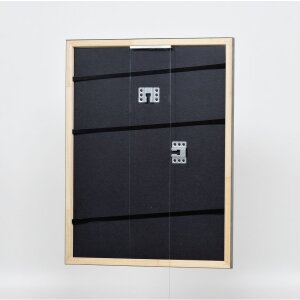 Efektní dřevěný rám profil 2070 normální sklo 60x60 cm stříbrný