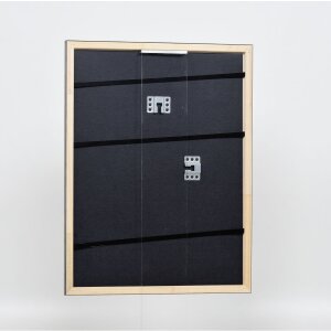 Efektní dřevěný rám profil 2070 normální sklo 60x60 cm stříbrný