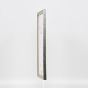 Efektní dřevěný rám profil 2070 normální sklo 60x60 cm stříbrný