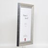 Efektní rám z masivního dřeva profil 28 stříbrný 60x80 cm antireflexní sklo