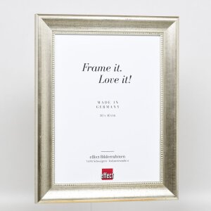 Efektní dřevěný rám profil 95 stříbrný 60x80 cm antireflexní sklo