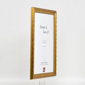 Efekt dřevěný barokní rám profil 37 antické zlato 60x80 cm muzejní sklo