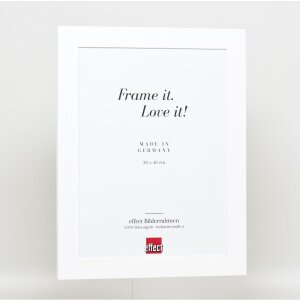 Efektní rám z masivního dřeva profil 30 bílý 60x90 cm čiré sklo