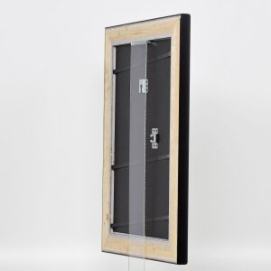 Efektní dřevěný rám profil 95 černý 60x90 cm antireflexní sklo