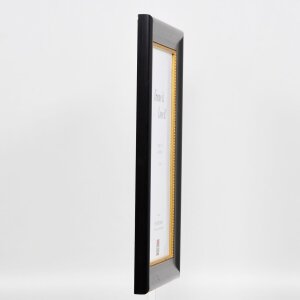 Efektní dřevěný rám profil 95 černý 60x90 cm antireflexní sklo