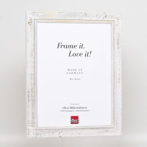 Efektní rám na obrazy z masivního dřeva 2240 bílý 61x91,5 cm akrylové sklo