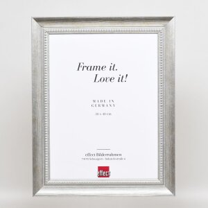 Efektní rám z masivního dřeva profil 28 stříbrný 61x91,5 cm akrylové sklo