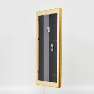 Efekt dřevěný barokní rám profil 37 antické zlato 61x91,5 cm muzejní sklo