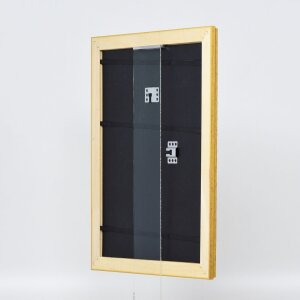 Efekt dřevěný barokní rám profil 37 antické zlato 61x91,5 cm muzejní sklo