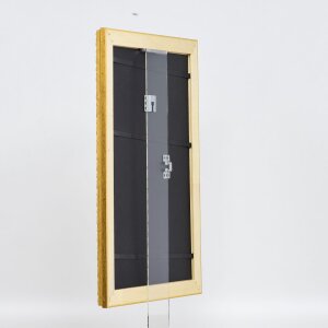 Efekt dřevěný barokní rám profil 37 antické zlato 61x91,5 cm muzejní sklo