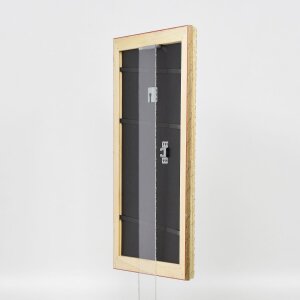 Efekt dřevěný barokní rám profil 37 antické stříbro 61x91,5 cm muzejní sklo