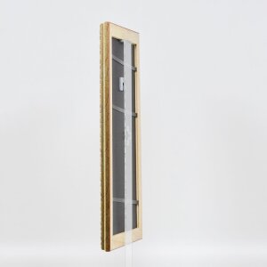 Efekt dřevěný barokní rám profil 37 antické stříbro 61x91,5 cm muzejní sklo