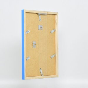 Dřevěný rám Top Cube 62x93 cm modré antireflexní sklo
