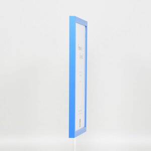 Dřevěný rám Top Cube 62x93 cm modré akrylové sklo
