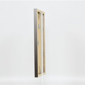 Dřevěný rám Top Cube 62x93 cm platinové muzejní sklo
