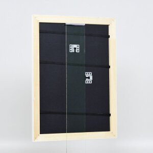 Efekt dřevěný barokní rám profil 37 bílý 62x93 cm muzejní sklo