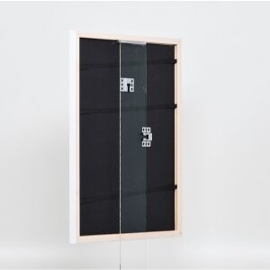 Efektní dřevěný rám profil 2070 muzejní sklo 62x93 cm bílý