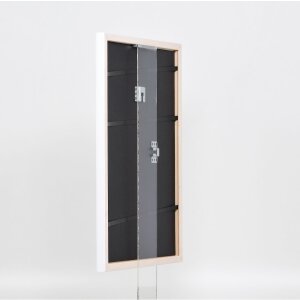Efektní dřevěný rám profil 2070 muzejní sklo 62x93 cm bílý