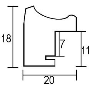 Efektní dřevěný rám profil 2070 muzejní sklo 62x93 cm bílý