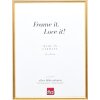 Efektní rám z masivního dřeva profil 20 gold 7x10 cm normální sklo
