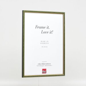 Efektní dřevěný rám profil 23 zelený 7x10 cm čiré sklo