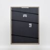 Efektní rám z masivního dřeva profil 25 ořechově hnědý 7x10 cm čiré sklo
