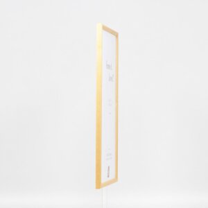 Efektní rám z masivního dřeva profil 20 zlatý 7x10 cm muzejní sklo