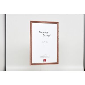 Efektní dřevěný rám profil 38 hnědý 7x10 cm normální sklo