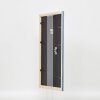 Efektní dřevěný rámový profil 32 šedomodré muzejní sklo 7x10 cm