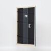 Efektní dřevěný rámový profil 32 šedomodré muzejní sklo 7x10 cm
