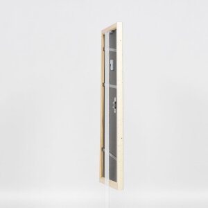 Efektní dřevěný rám profil 38 bílý 7x10 cm muzejní sklo