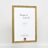 Efektní dřevěný rám profil 2070 normální sklo 7x10 cm zlatý