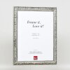 Efektní dřevěný rám profil 94 stříbrný 7x10 cm muzejní sklo
