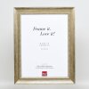 Efektní rám z masivního dřeva profil 28 zlatý 7x10 cm muzejní sklo