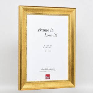 Efektní dřevěný rám profil 95 zlatý 70x100 cm antireflexní sklo