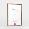 Efektní dřevěný rám profil 23 světle hnědý 9x13 cm antireflexní sklo