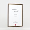 Efektní dřevěný rám profil 23 ořechově hnědý 9x13 cm antireflexní sklo