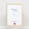 Efektní rám z masivního dřeva profil 25 žlutý 9x13 cm čiré sklo