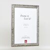 Efektní dřevěný rám profil 94 stříbrný 9x13 cm antireflexní sklo