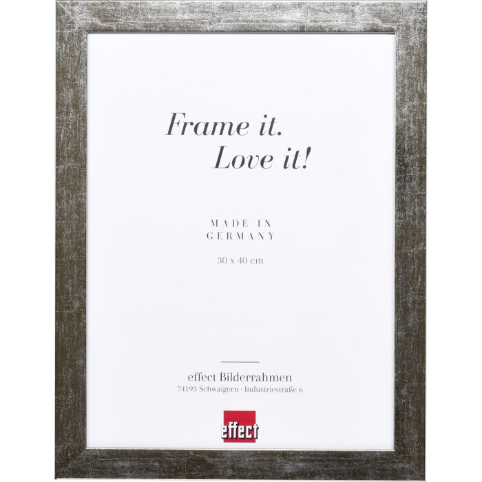 Efektní obrazový rám 2311 stříbrný vysoký lesk 9x13 cm antireflexní sklo