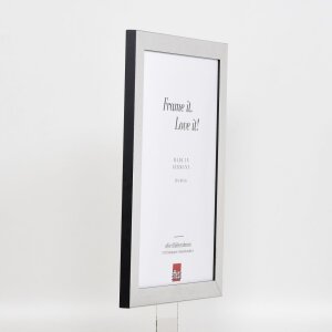 Efektní obrazový rám 2311 stříbrný vysoký lesk 9x13 cm antireflexní sklo