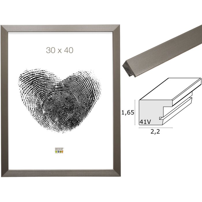 Plastový rám Deknudt S41VD1 stříbrné antireflexní sklo 10x15 cm až 40x50 cm