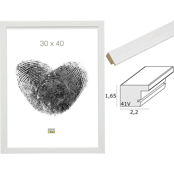 Plastový rám Deknudt S41VF1 bílé antireflexní sklo 10x15 cm až 40x50 cm