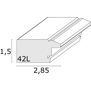 Dřevěný rám S42L se sklem Premium