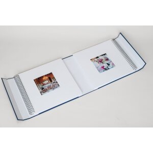 HNFD Fotoalbum LONA 34,5x33 cm modré 1000 fotografií 10x15 cm 168 bílých stran