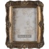 Clayre & Eef 2F0827 Rámeček na obrázky 10x15 cm Zlatý plastový obdélníkový rám