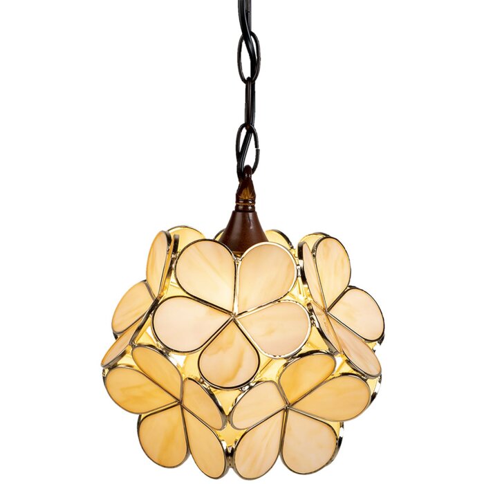 Závěsná lampa Tiffany krémová Ø 25x91 cm E14-max 1x40W 5LL-6092
